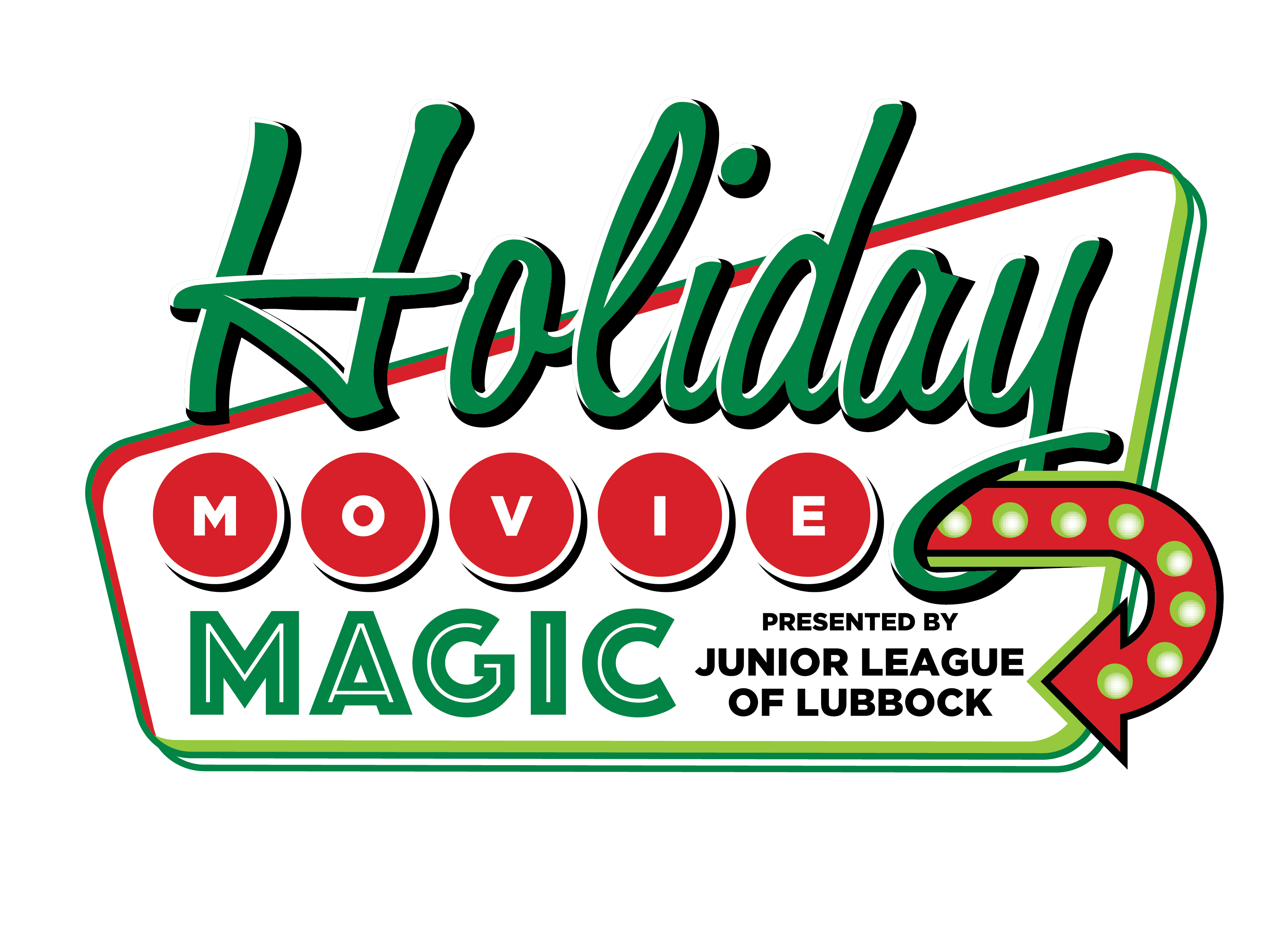 JLL HOLIDAY MOVIE MAGIC DRIVEIN LOGO Junior League of Lubbock